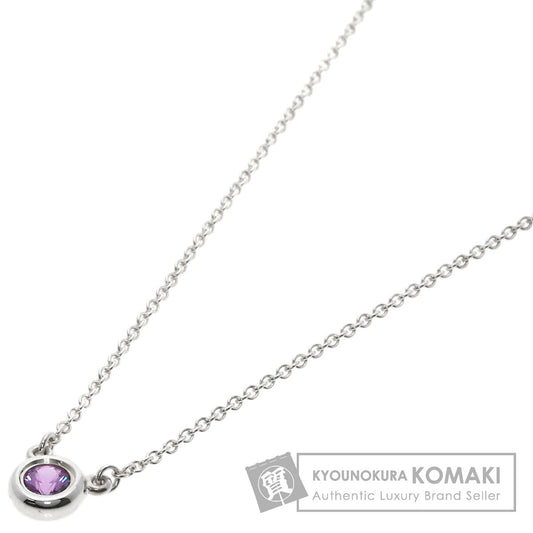 TIFFANY&Co.   By The Yard Pink Sapphire Necklace  Silver Ladies [Used]