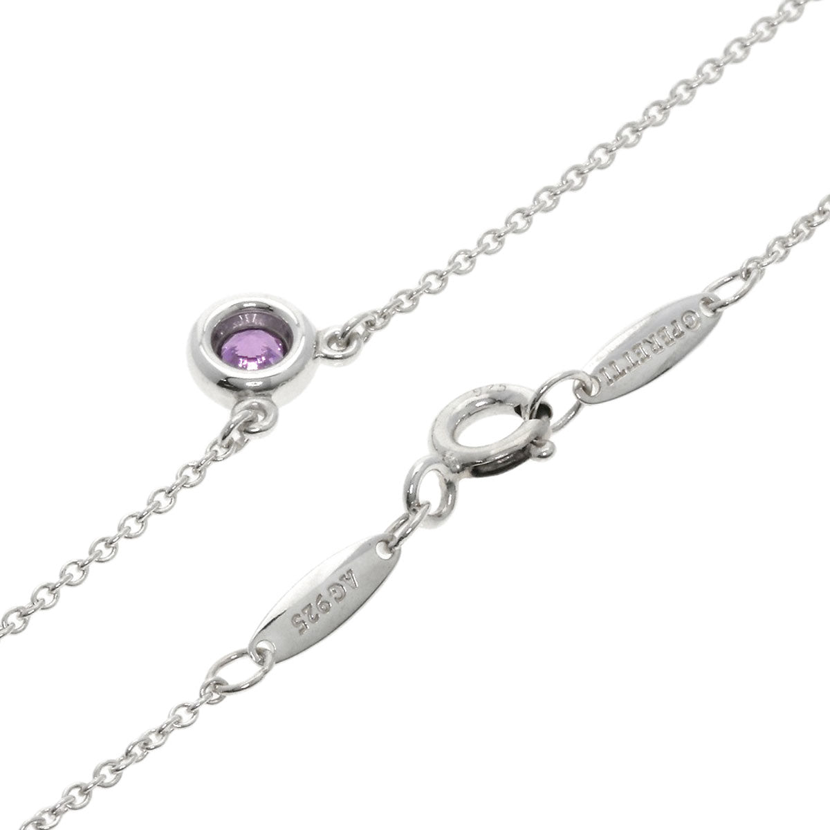 TIFFANY&Co.   By The Yard Pink Sapphire Necklace  Silver Ladies [Used]