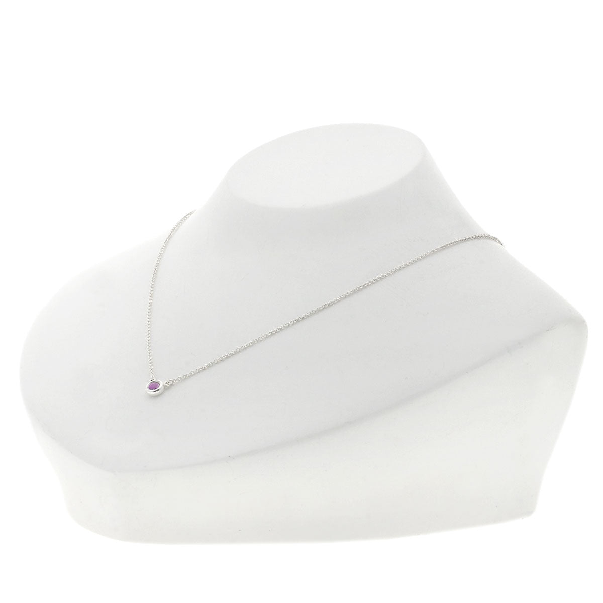 TIFFANY&Co.   By The Yard Pink Sapphire Necklace  Silver Ladies [Used]