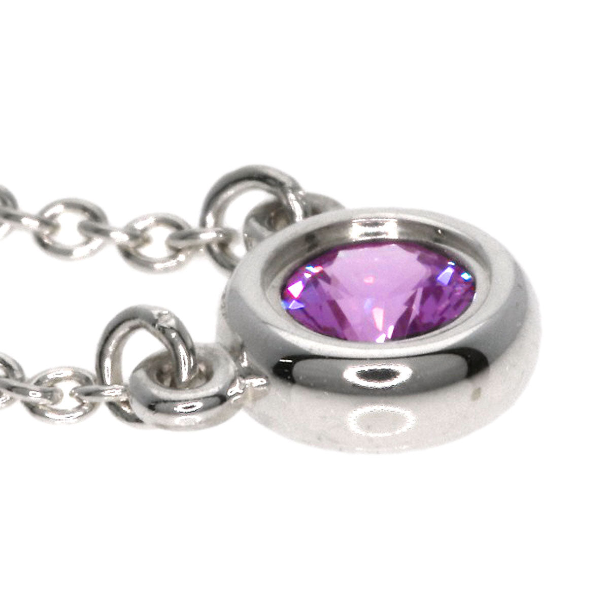 TIFFANY&Co.   By The Yard Pink Sapphire Necklace  Silver Ladies [Used]