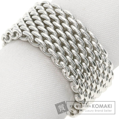 TIFFANY&Co. Somerset mesh Ring Silver Ladies [Used]