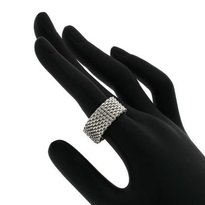 TIFFANY&Co. Somerset mesh Ring Silver Ladies [Used]