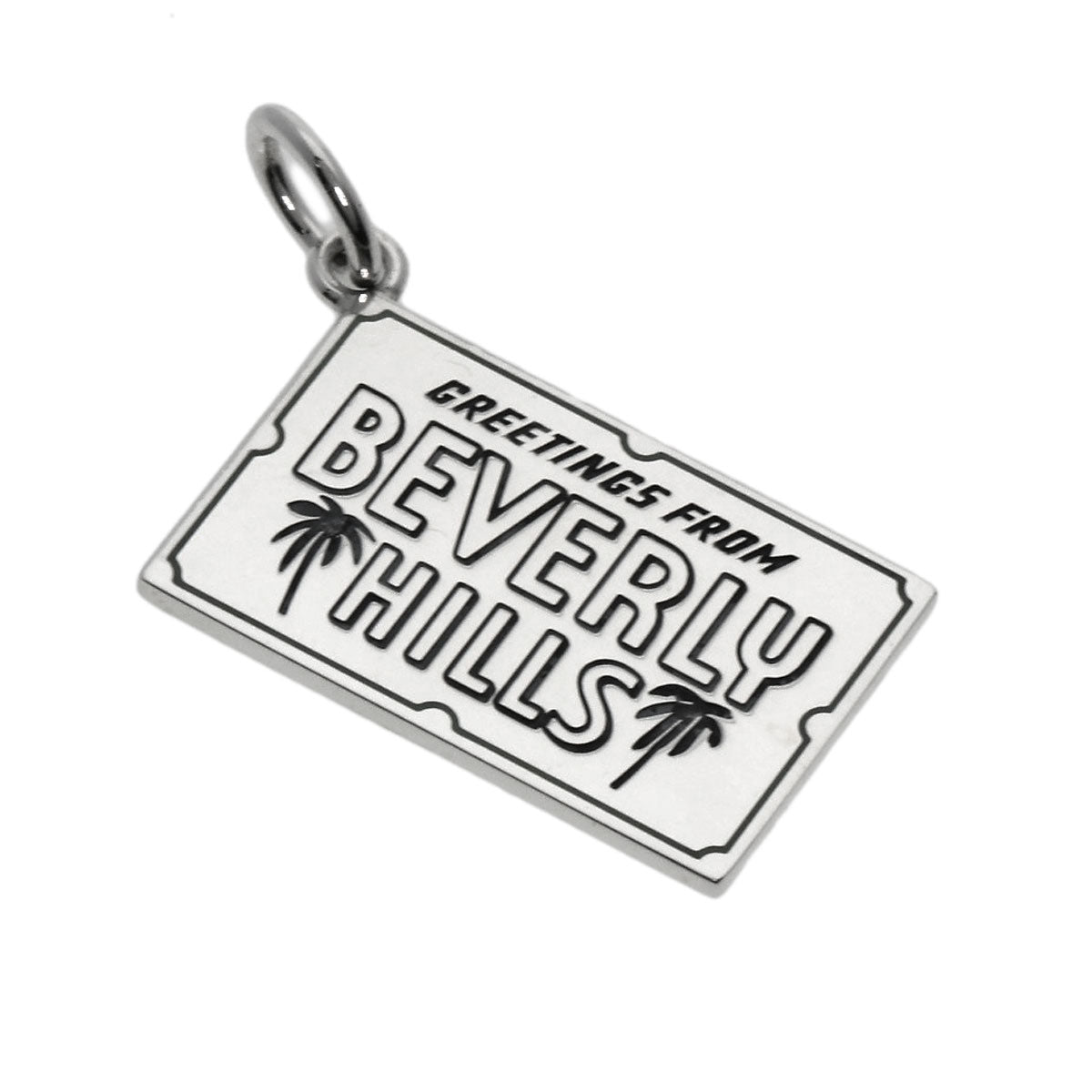 TIFFANY&Co. Postcard Letter Beverly Hills Pendant top Silver Ladies [Used]