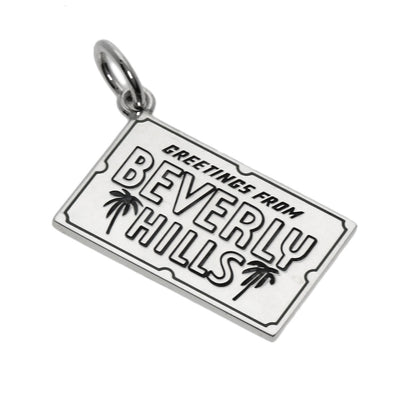 TIFFANY&Co. Postcard Letter Beverly Hills Pendant top Silver Ladies [Used]