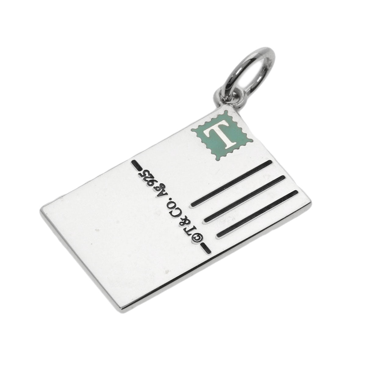 TIFFANY&Co. Postcard Letter Beverly Hills Pendant top Silver Ladies [Used]