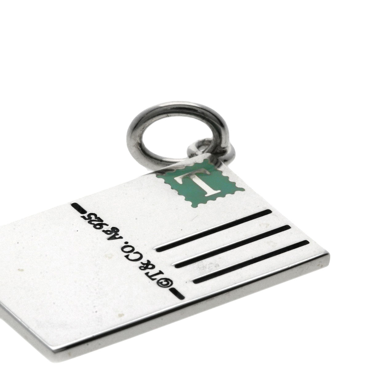 TIFFANY&Co. Postcard Letter Beverly Hills Pendant top Silver Ladies [Used]