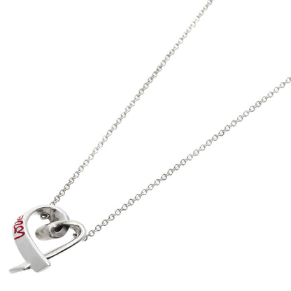 TIFFANY&Co. Rubbing Heart LOVE Necklace Silver Ladies [Used]