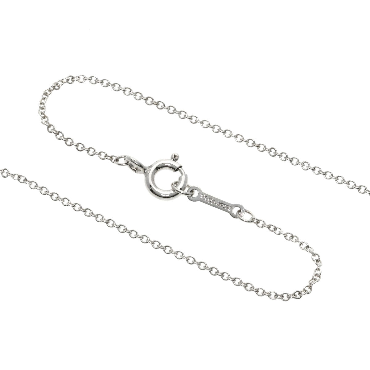 TIFFANY&Co. Rubbing Heart LOVE Necklace Silver Ladies [Used]