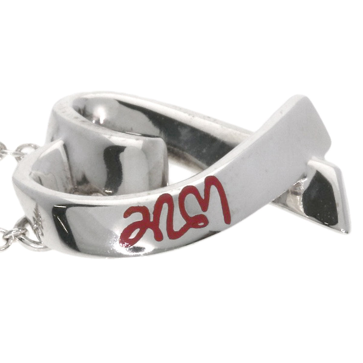 TIFFANY&Co. Rubbing Heart LOVE Necklace Silver Ladies [Used]