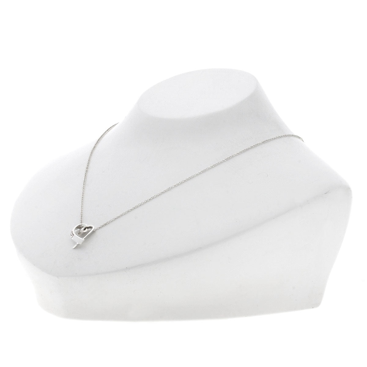 TIFFANY&Co. Rubbing Heart LOVE Necklace Silver Ladies [Used]