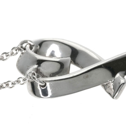 TIFFANY&Co. Rubbing Heart LOVE Necklace Silver Ladies [Used]