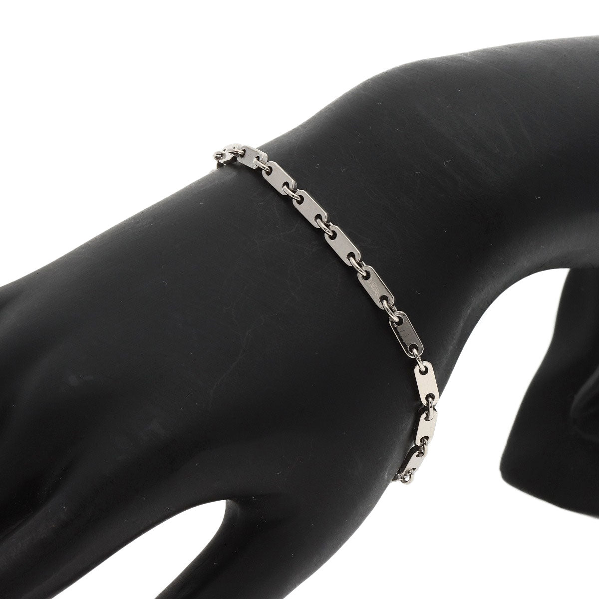CARTIER   Bracelet Figaro K18 White Gold Ladies