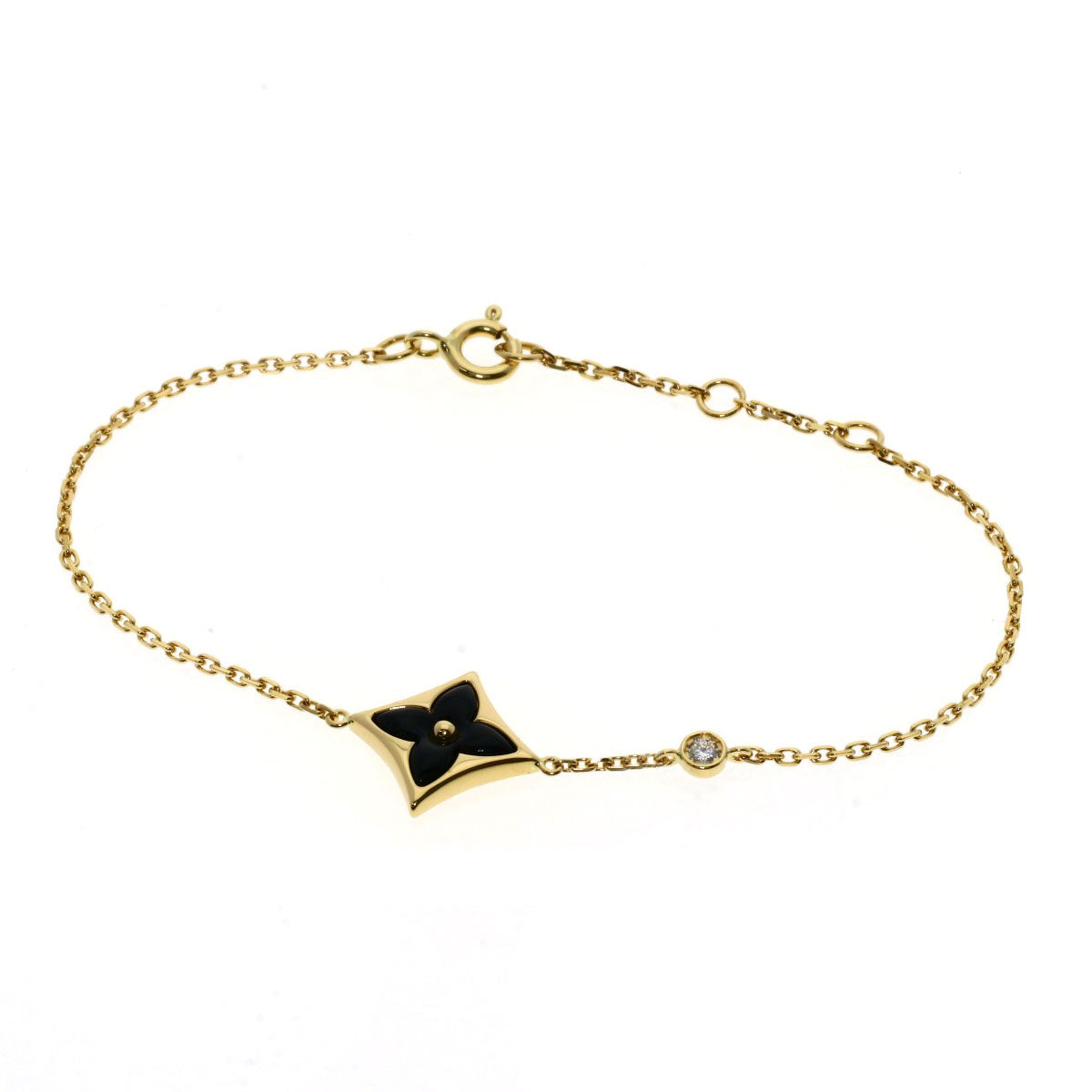 LOUIS VUITTON Bracelet Star Blossom 1P Diamond Bracelet K18 Yellow Gold Ladies [Used]