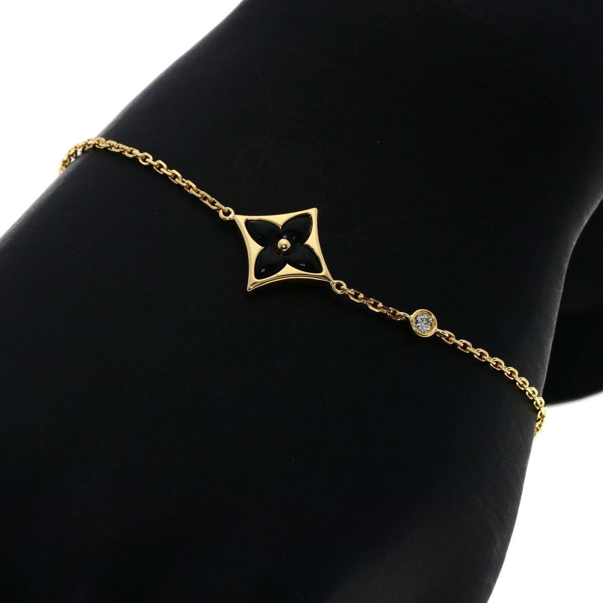 LOUIS VUITTON Bracelet Star Blossom 1P Diamond Bracelet K18 Yellow Gold Ladies [Used]