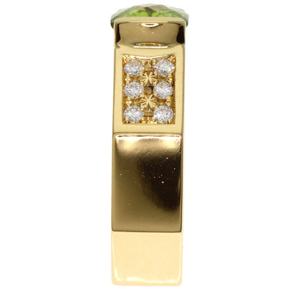 TASAKI Peridot Diamond Ring K18 Yellow Gold Ladies [Used]
