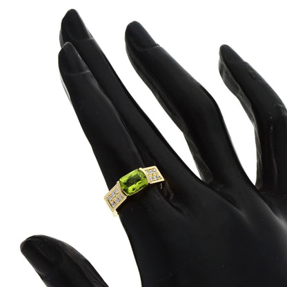 TASAKI Peridot Diamond Ring K18 Yellow Gold Ladies [Used]