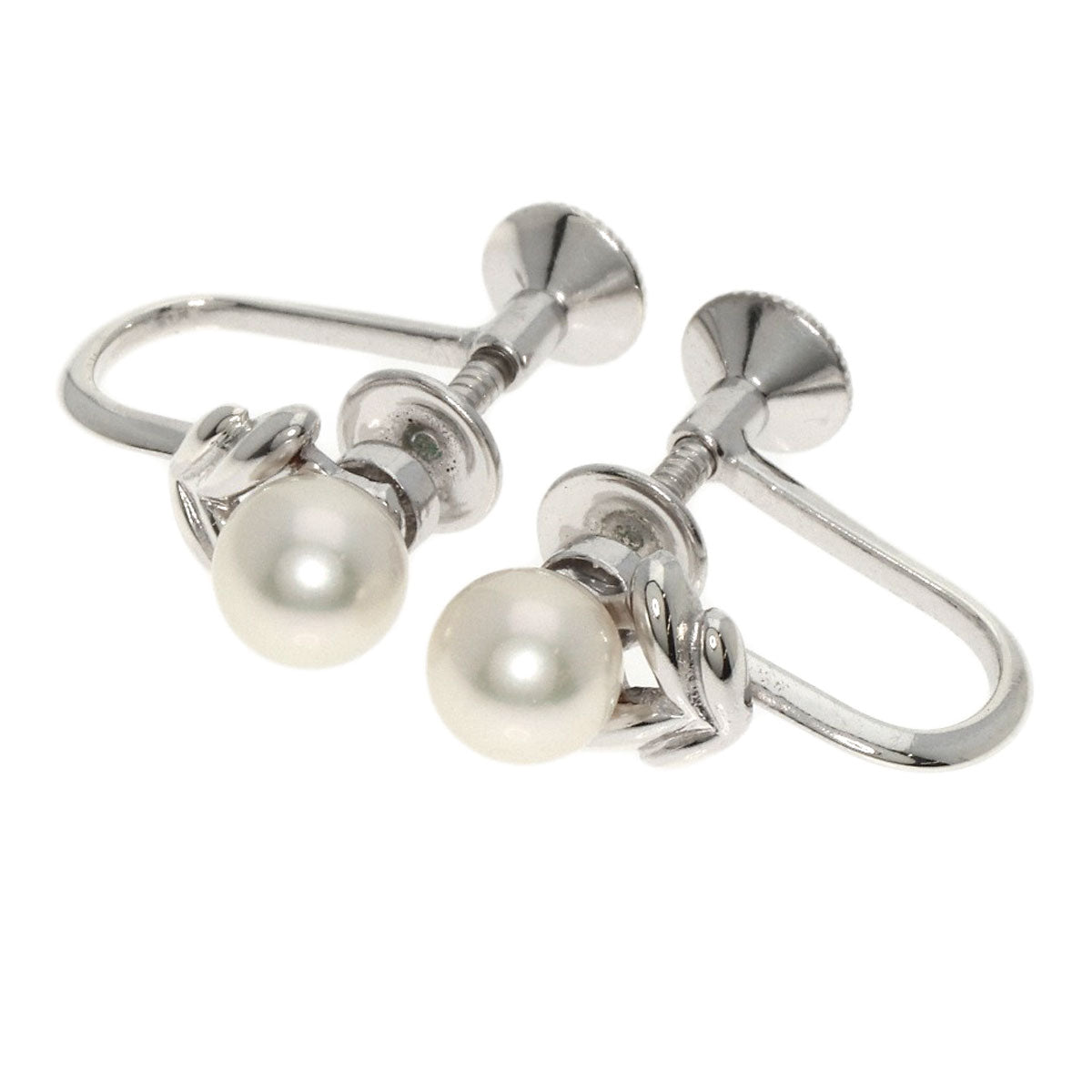 MIKIMOTO Pearl Pearl Earring Silver Ladies [Used]