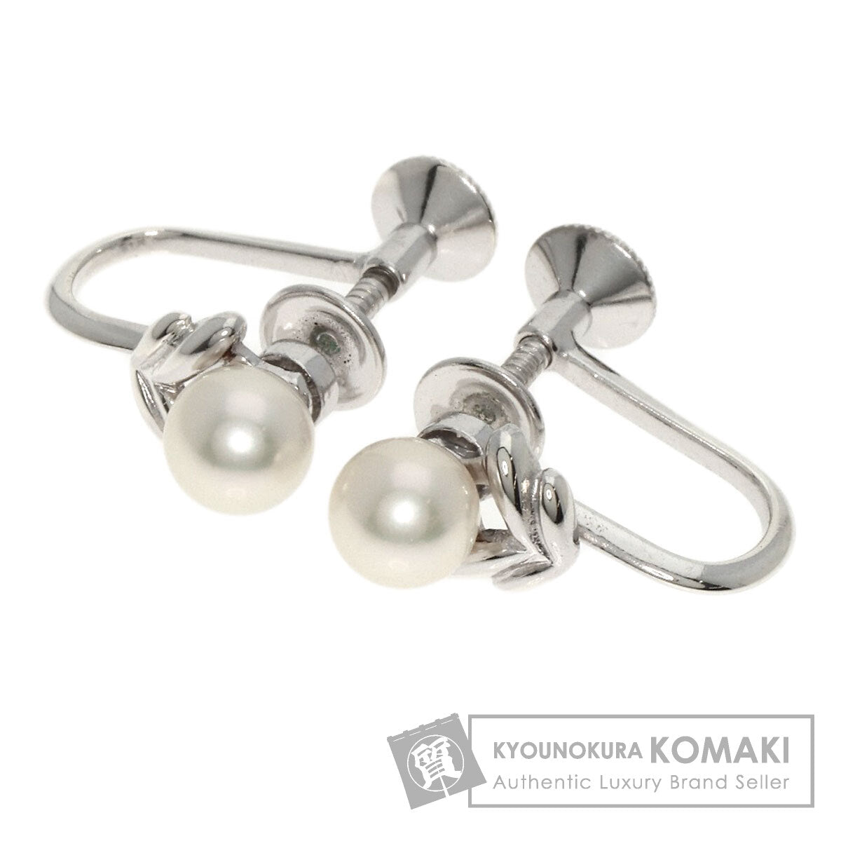 MIKIMOTO Pearl Pearl Earring Silver Ladies [Used]