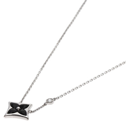 LOUIS VUITTON   Pendant top Star Blossom BB Diamond Onyx K18 White Gold Ladies