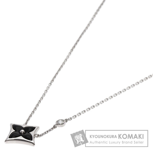 LOUIS VUITTON   Pendant top Star Blossom BB Diamond Onyx K18 White Gold Ladies