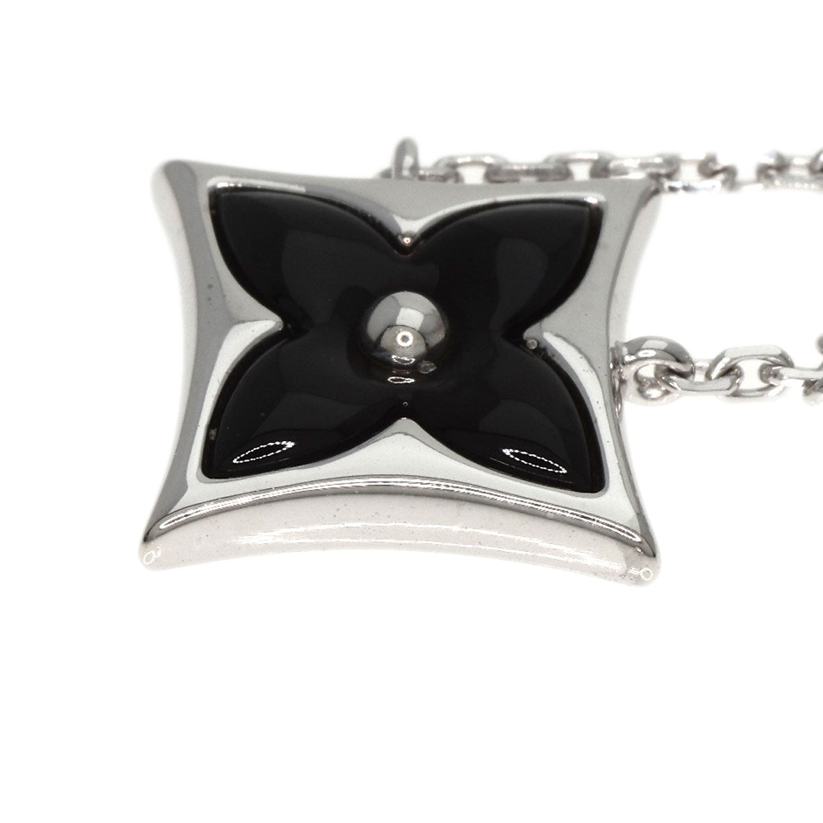 LOUIS VUITTON   Pendant top Star Blossom BB Diamond Onyx K18 White Gold Ladies