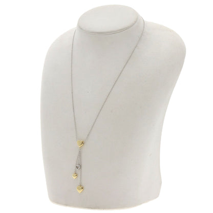 TIFFANY&Co. Triple heart Necklace K18 White Gold 18K Yellow GoldLadies [Used]