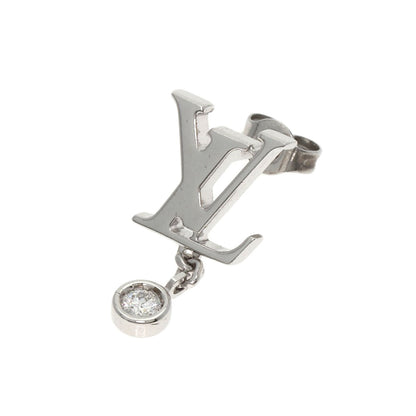 LOUIS VUITTON Puss Ldylle Blossom LV Diamond Single earring K18 White Gold Ladies [Used]