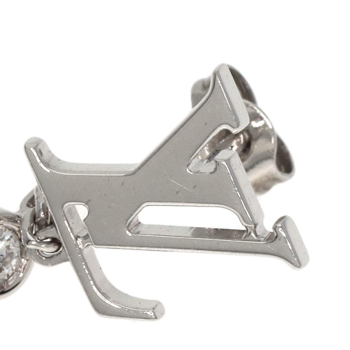 LOUIS VUITTON Puss Ldylle Blossom LV Diamond Single earring K18 White Gold Ladies [Used]