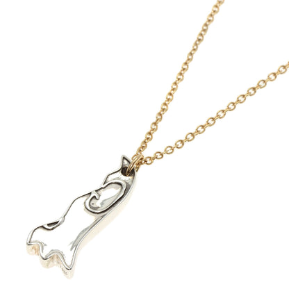 GUCCI GG Ghost One side only Necklace Silver 18K Yellow GoldLadies [Used]