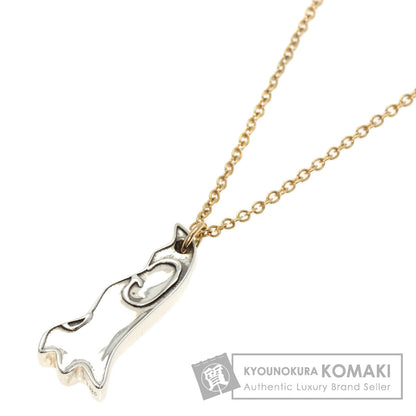 GUCCI GG Ghost One side only Necklace Silver 18K Yellow GoldLadies [Used]