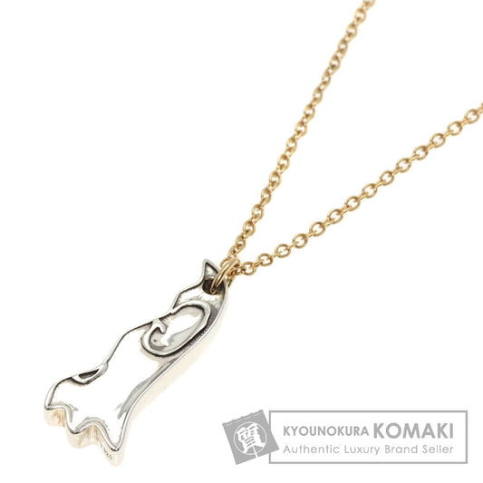 GUCCI GG Ghost One side only Necklace Silver 18K Yellow GoldLadies [Used]