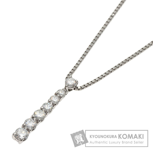 MONNICKENDAM 7P Diamond Necklace Platinum PT900 PT850Ladies [Used]