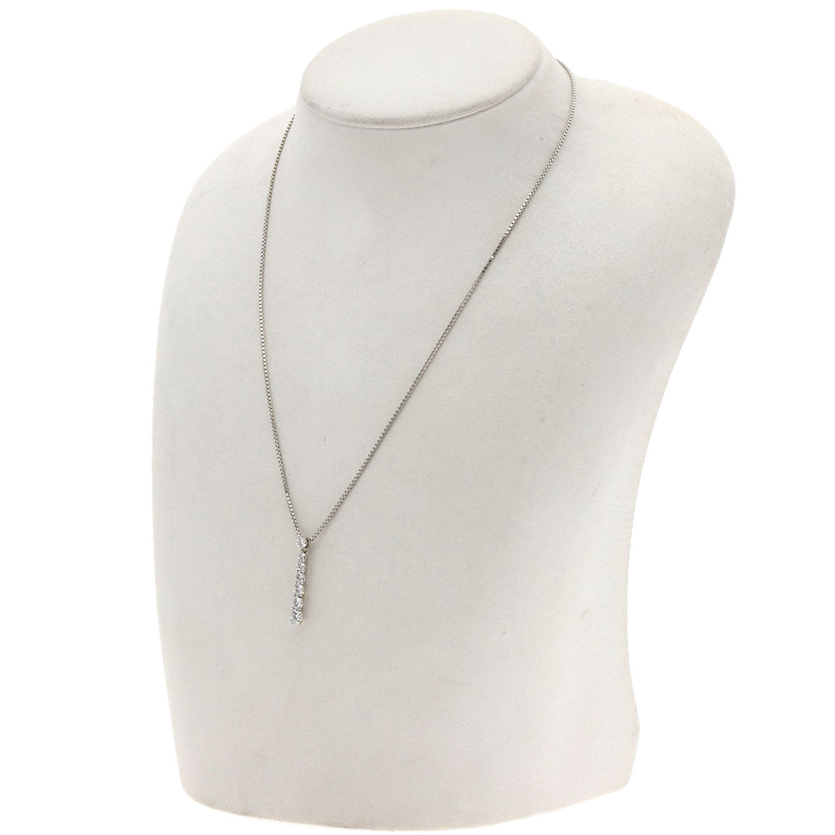 MONNICKENDAM 7P Diamond Necklace Platinum PT900 PT850Ladies [Used]