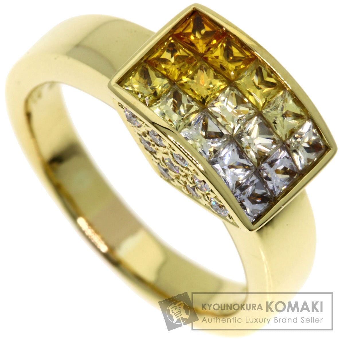 Jeunet   Ring Yellow sapphire Diamond K18 Yellow Gold Ladies