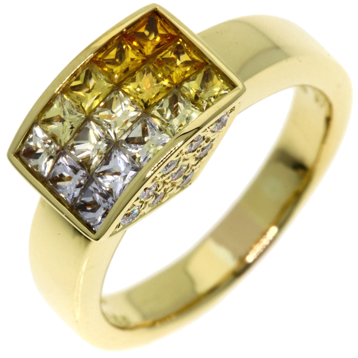 Jeunet   Ring Yellow sapphire Diamond K18 Yellow Gold Ladies