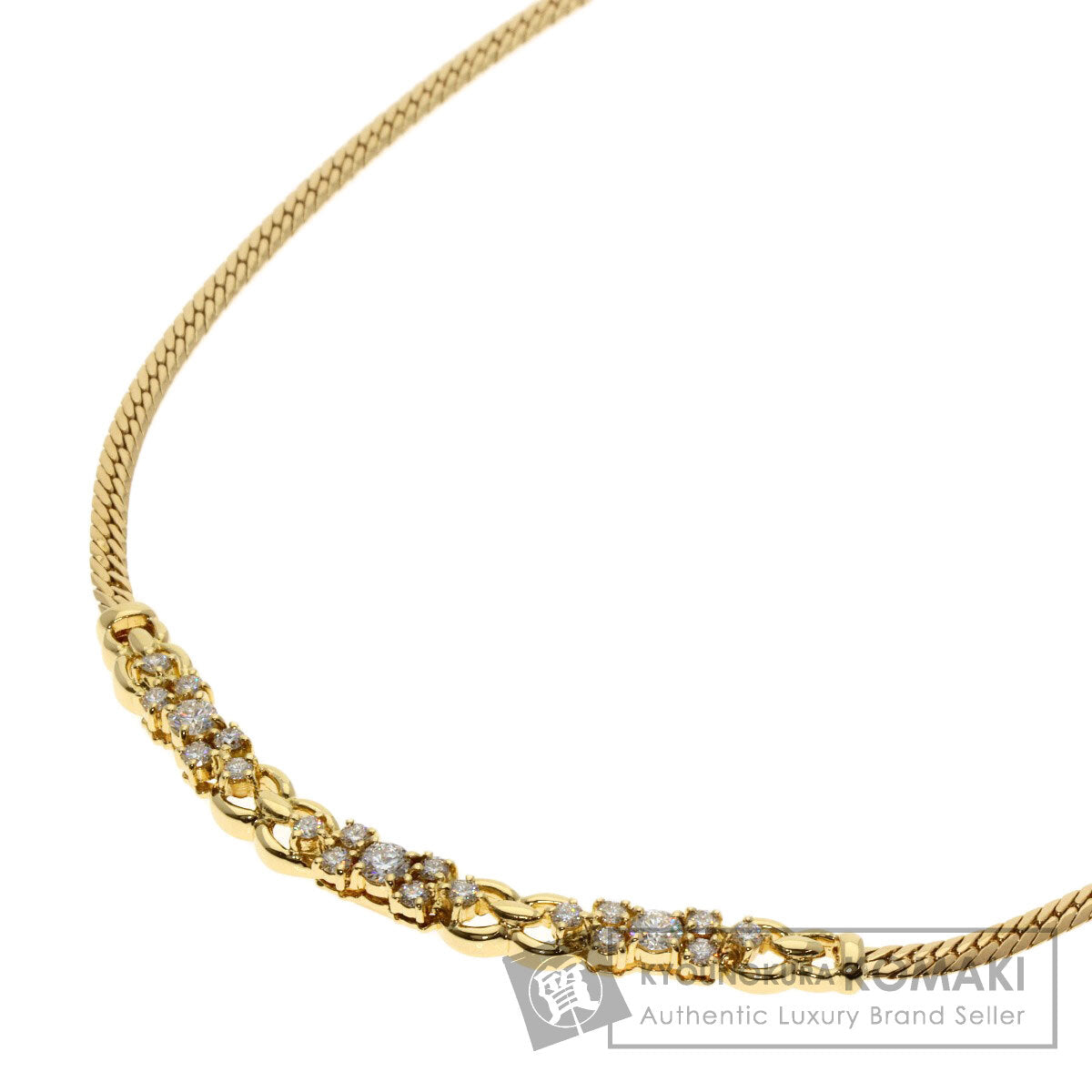 MIKIMOTO   Necklace Diamond K18 Yellow Gold Ladies