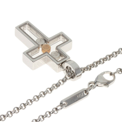 Chopard   Happy Diamond Cross Necklace  K18 White Gold Ladies [Used]