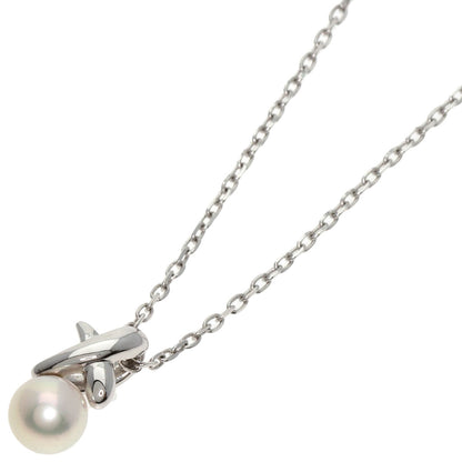 MIKIMOTO Pearl Pearl Necklace K18 White Gold Ladies [Used]