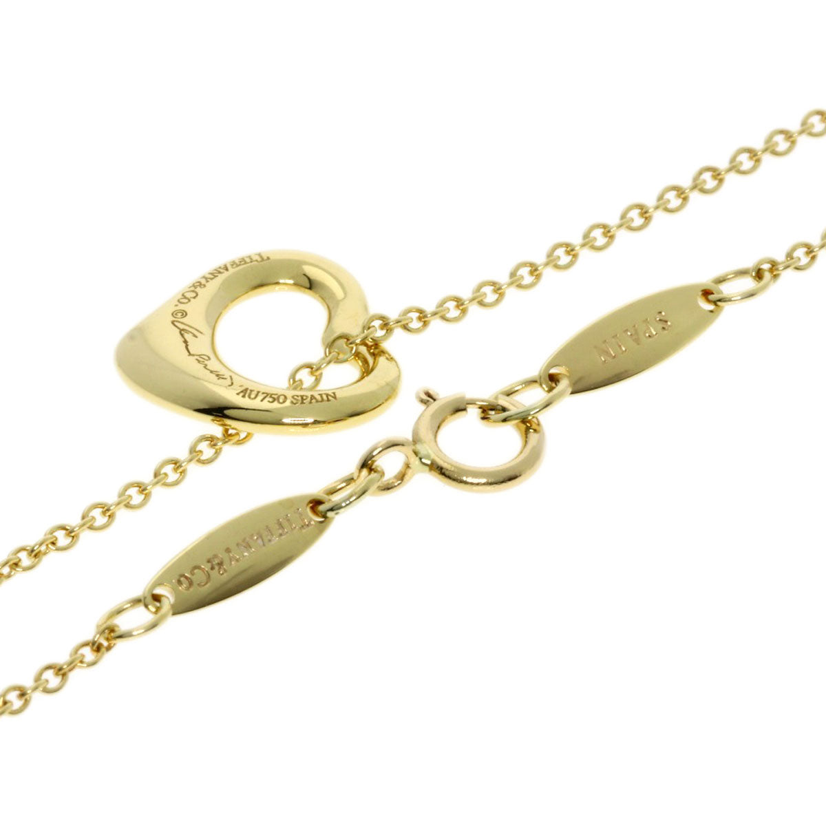 TIFFANY&Co.   Necklace Open heart K18 Yellow Gold Ladies