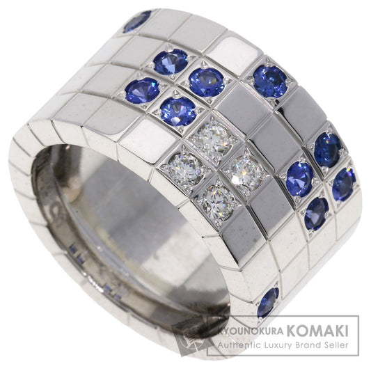 CARTIER   Ring Paillette Diamond Sapphire #55 K18 White Gold Ladies