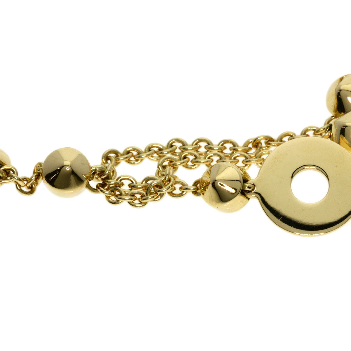 BVLGARI   Bracelet Lucia Stud 3 Row K18 Yellow Gold Ladies