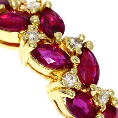 MIKIMOTO   Ring Ruby Diamond K18 Yellow Gold Ladies