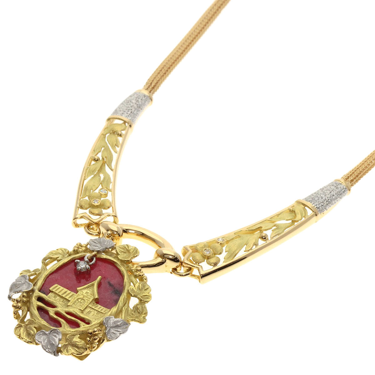 NOBUKO ISHIKAWA   Necklace As Time Diamond K18 Yellow Gold PT900Ladies