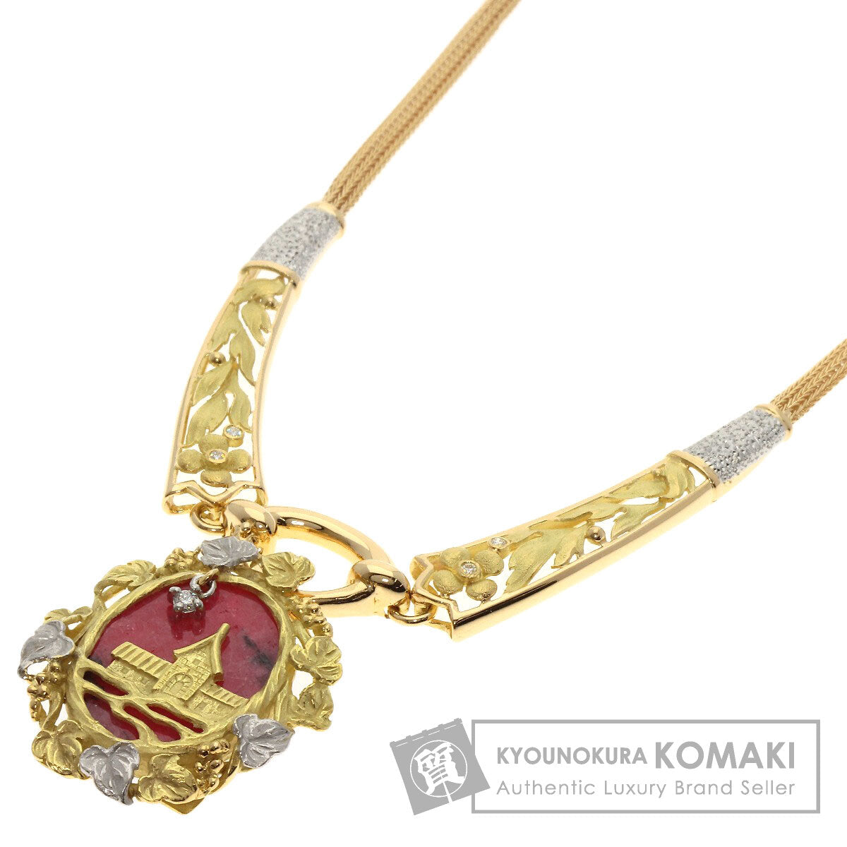 NOBUKO ISHIKAWA   Necklace As Time Diamond K18 Yellow Gold PT900Ladies