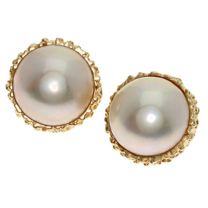 TASAKI   Earring Mabe Pearl Pearl K14 Yellow Gold Ladies