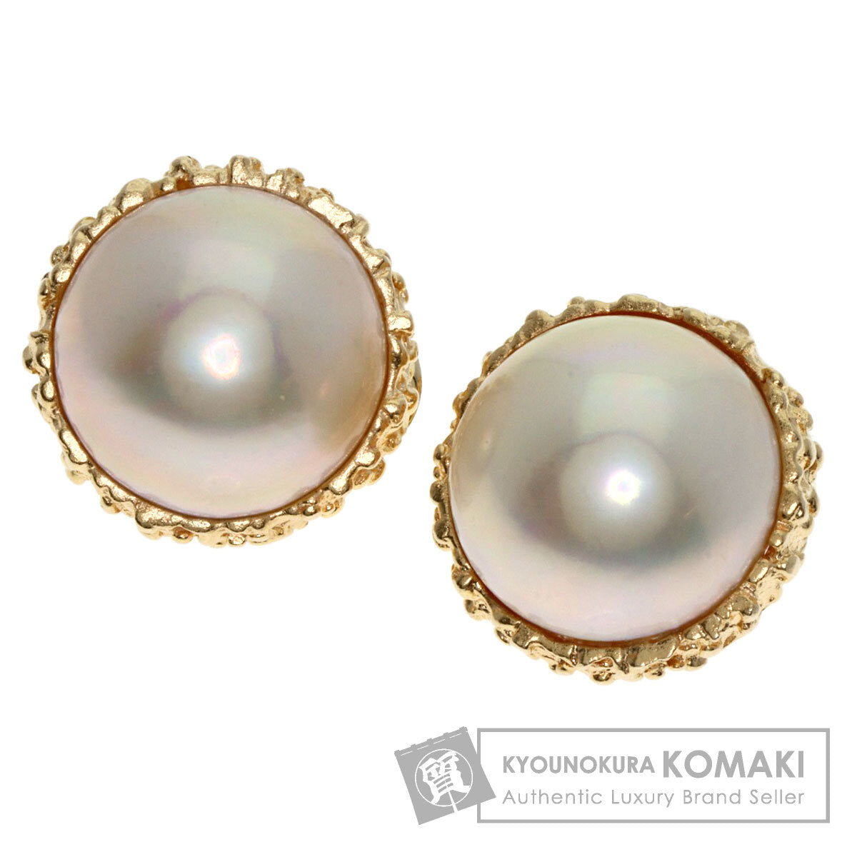 TASAKI   Earring Mabe Pearl Pearl K14 Yellow Gold Ladies