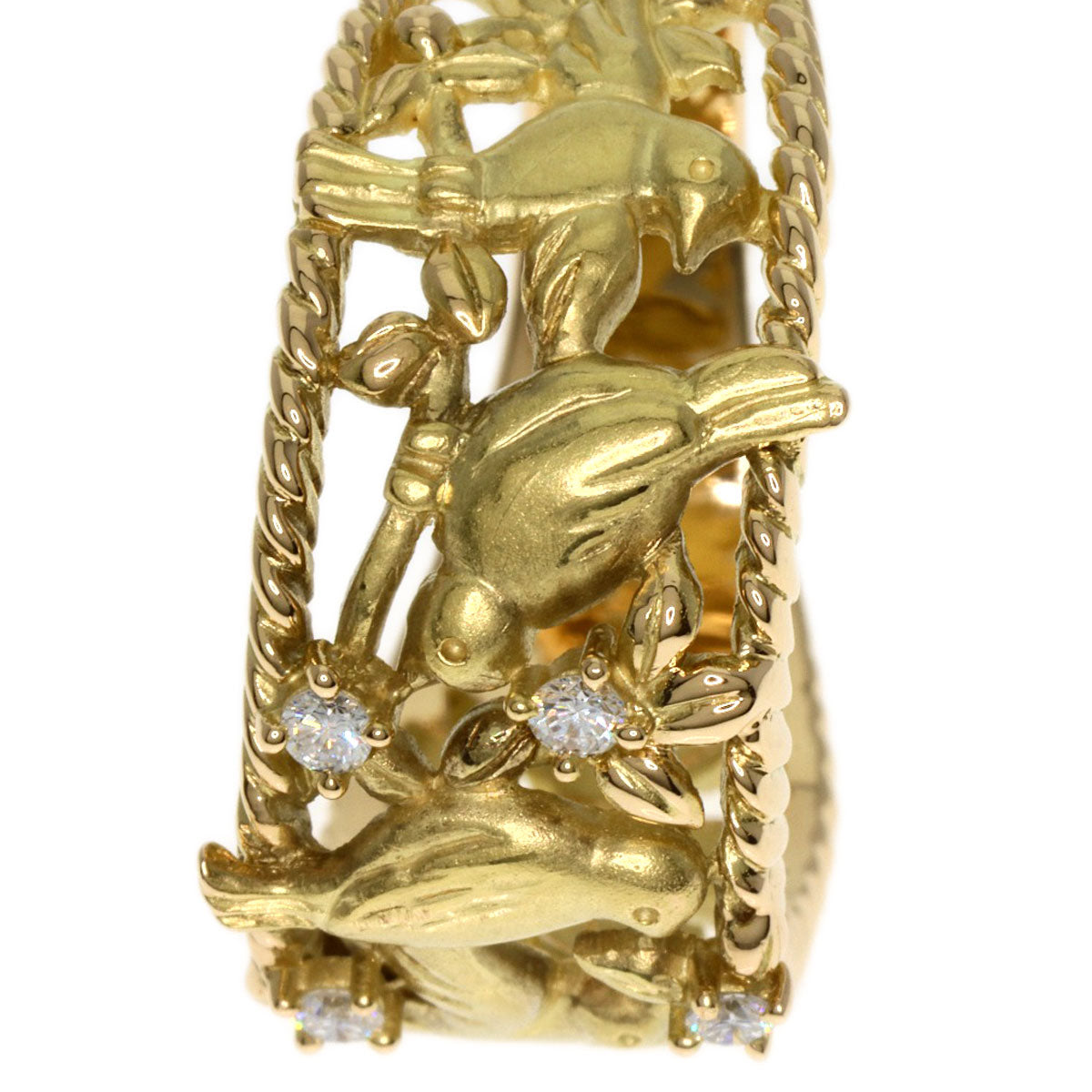 TASAKI Little Bird Diamond Ring K18 Yellow Gold Ladies [Used]