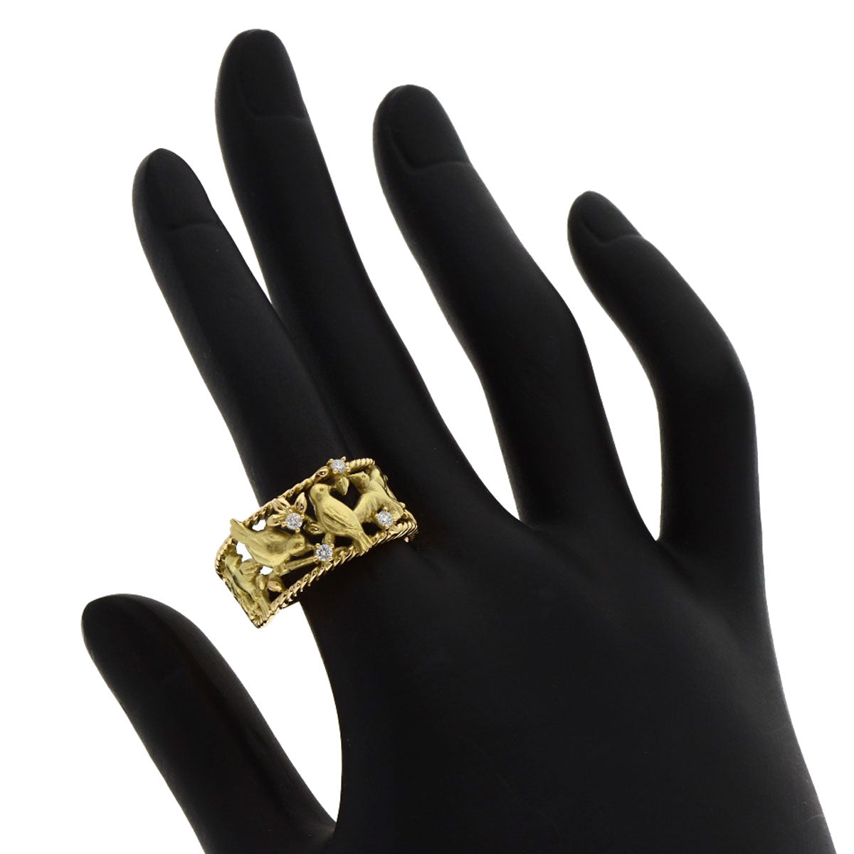 TASAKI Little Bird Diamond Ring K18 Yellow Gold Ladies [Used]