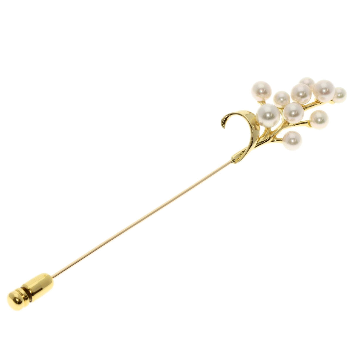 MIKIMOTO Pearl Pearl Brooch K18 Yellow Gold Ladies [Used]