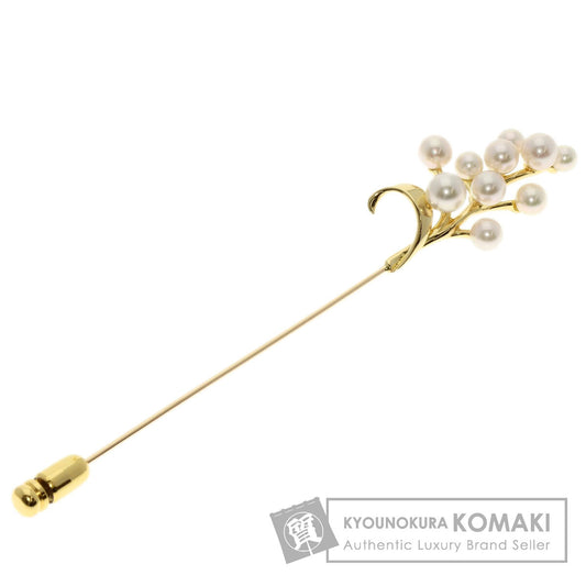 MIKIMOTO Pearl Pearl Brooch K18 Yellow Gold Ladies [Used]